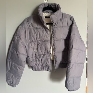Women's Gray Puffer Jacket